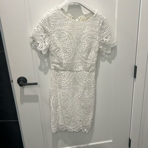 JOA white embroidery dress